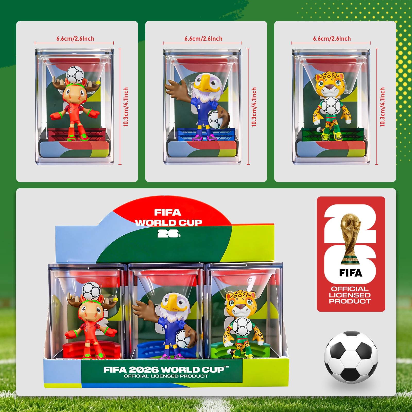 Amazon.co.jp: DICEKOO FIFA 2026 ワールドカップ マスコット セット 3